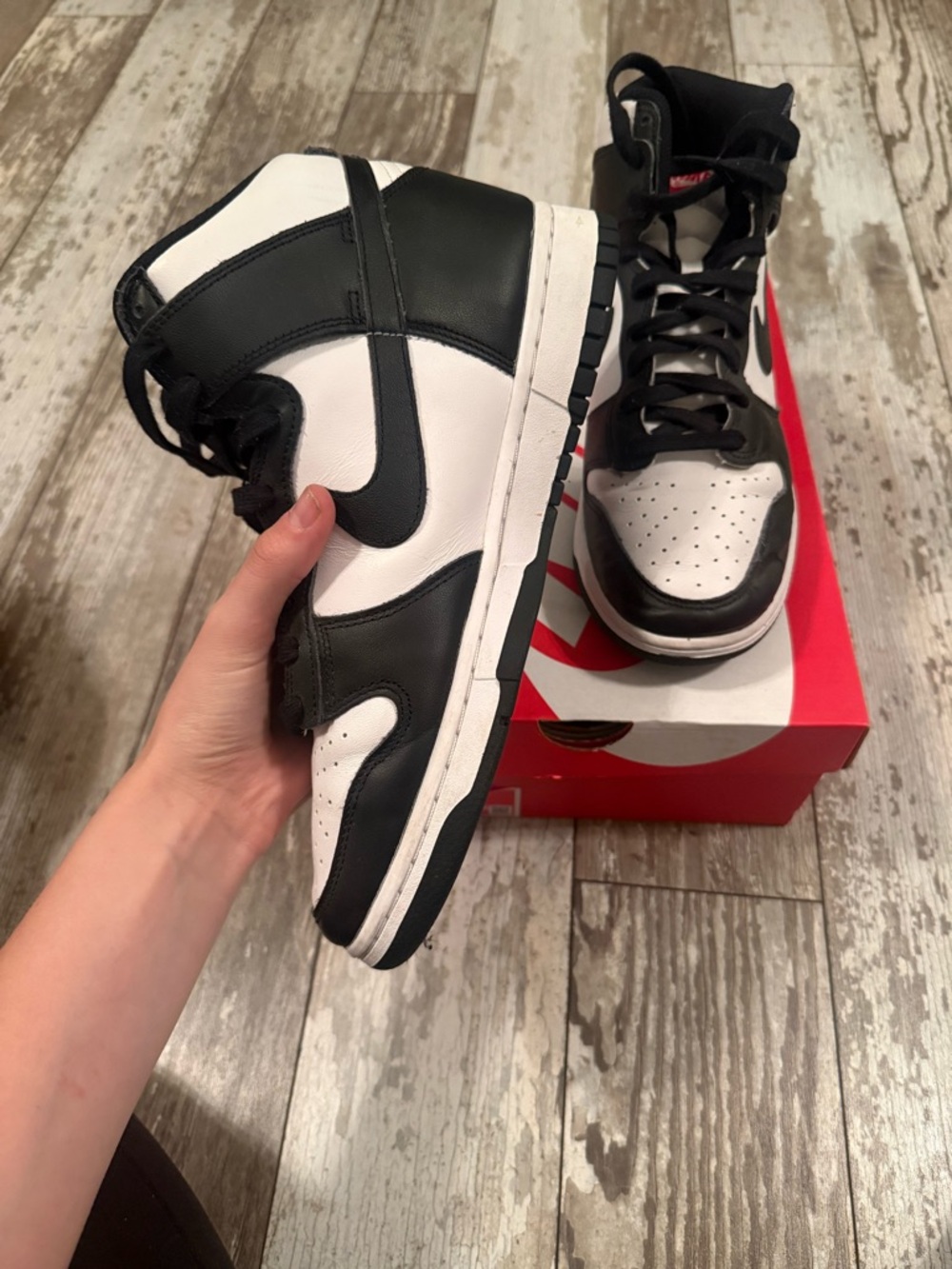 Nike Women’s High-Top Sneakers in Black and White